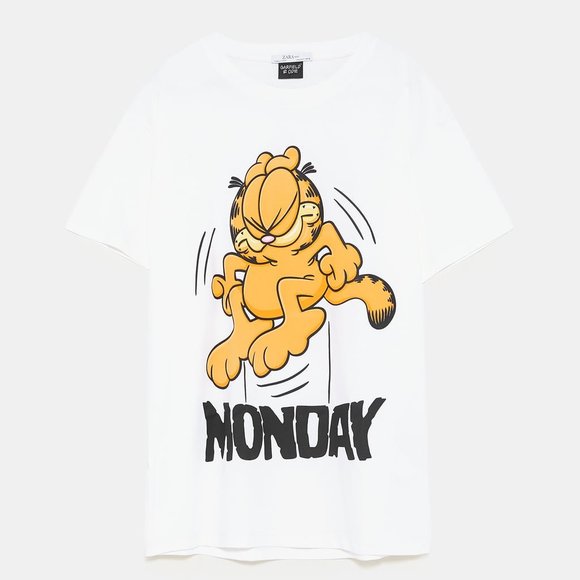 🌻HP🌻Zara Garfield Monday T-shirt - Picture 6 of 6